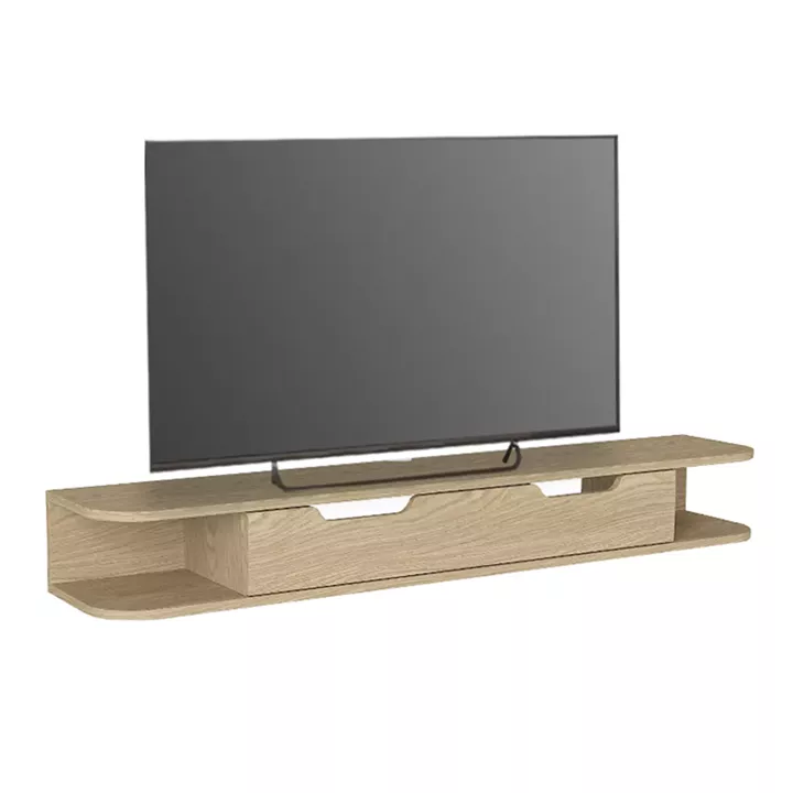 Έπιπλο τηλεόρασης επιτοίχιο Noland Megapap με LED χρώμα rota oak 150x35x19,2εκ.