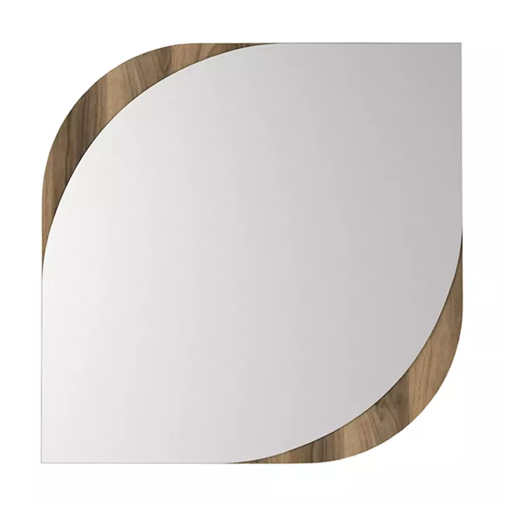 Καθρέπτης τοίχου Lava Μegapap χρώμα καρυδί 70x2,2x70εκ.