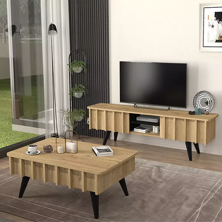 Τραπεζάκι σαλονιού Gemma Megapap χρώμα sepet oak 90x59,6x36,8εκ.