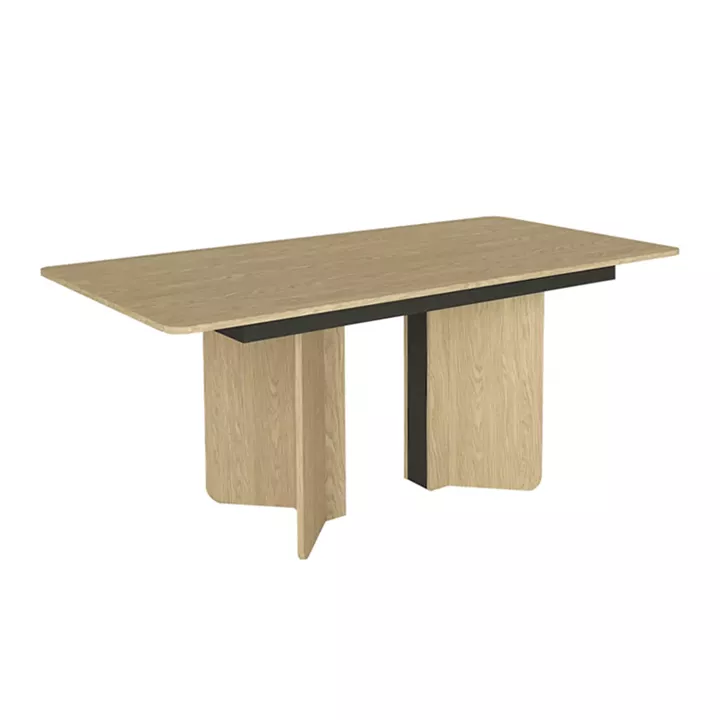 Τραπέζι Lava Megapap χρώμα rota oak - ανθρακί 180x90x76,8εκ.