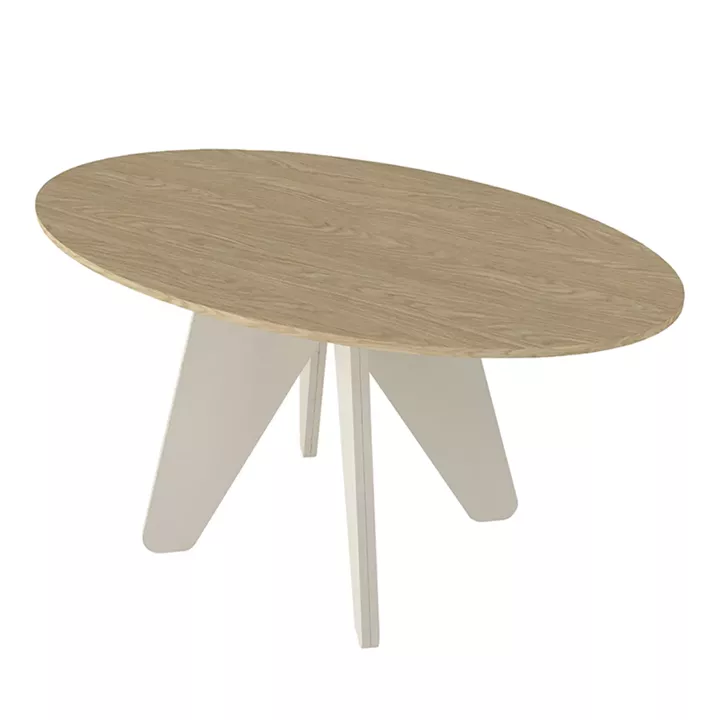 Τραπέζι Rebel Megapap χρώμα rota oak - sandstone 150x90x75εκ.