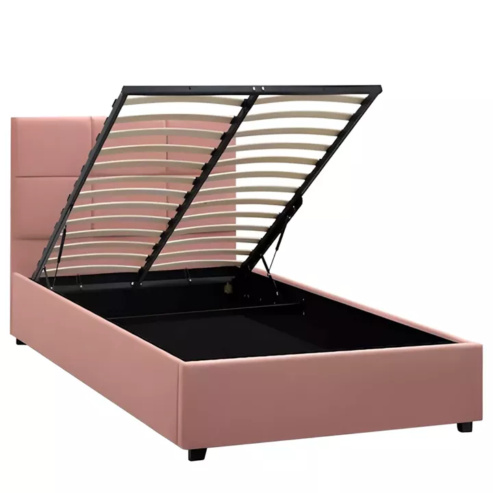 Κρεβάτι Μονό ArteLibre CLOUDREST Σάπιο Μήλο Ύφασμα 213x130x109.5cm (Στρώμα 120x200cm)