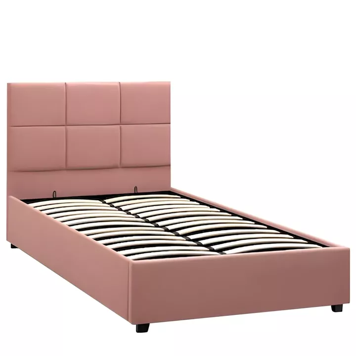 Κρεβάτι Μονό ArteLibre CLOUDREST Σάπιο Μήλο Ύφασμα 213x130x109.5cm (Στρώμα 120x200cm)