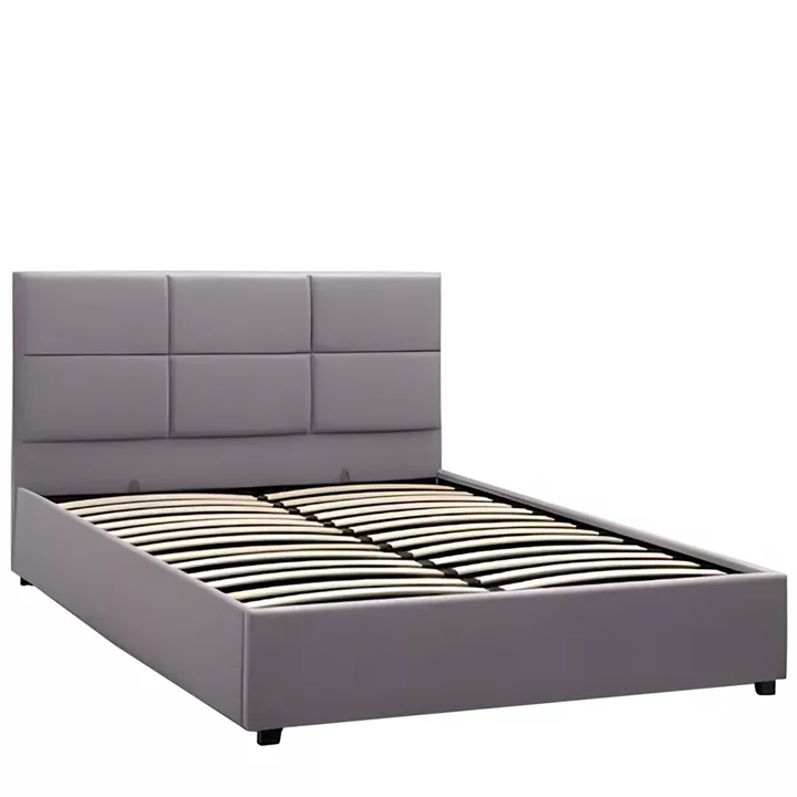 Κρεβάτι Διπλό ArteLibre CLOUDREST Γκρι Ύφασμα 213x130x109.5cm (Στρώμα 160x200cm)