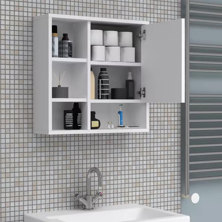 Καθρέπτης μπάνιου Demo Μegapap χρώμα λευκό 60x17,5x60εκ.