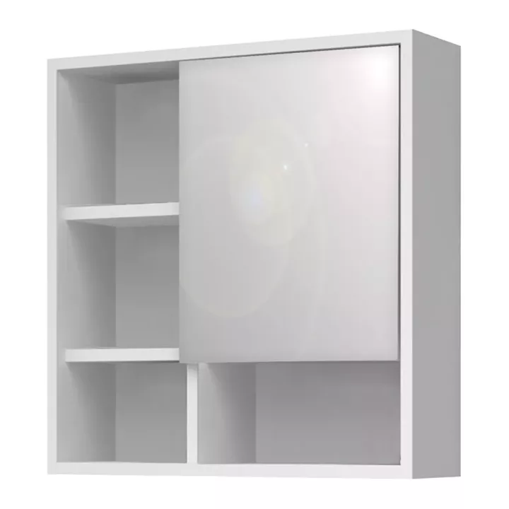 Καθρέπτης μπάνιου Demo Μegapap χρώμα λευκό 60x17,5x60εκ.