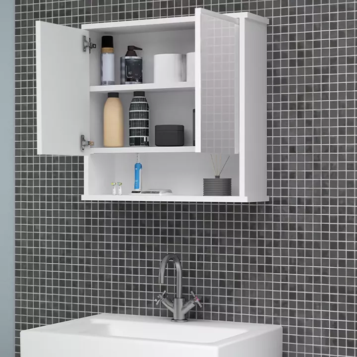 Καθρέπτης μπάνιου Delo Μegapap χρώμα λευκό 62x17,5x60εκ.