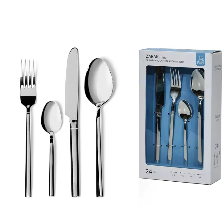 Σετ Μαχαιροπήρουνα Zarak ArteLibre Ασημί Ανοξείδωτο Ατσάλι 24Τμχ