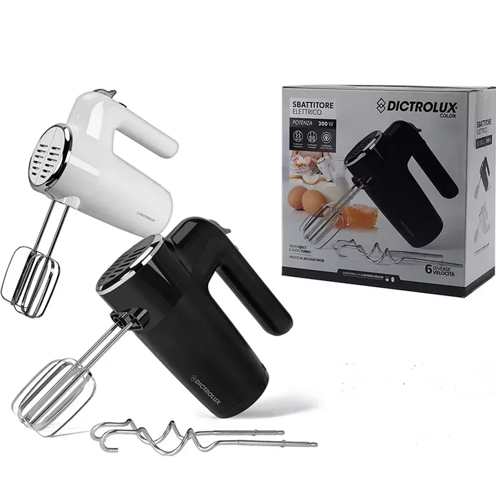 Μίξερ Dictrolux Λευκό/Μαύρο 6 Ταχύτητες 300W 2Τμχ