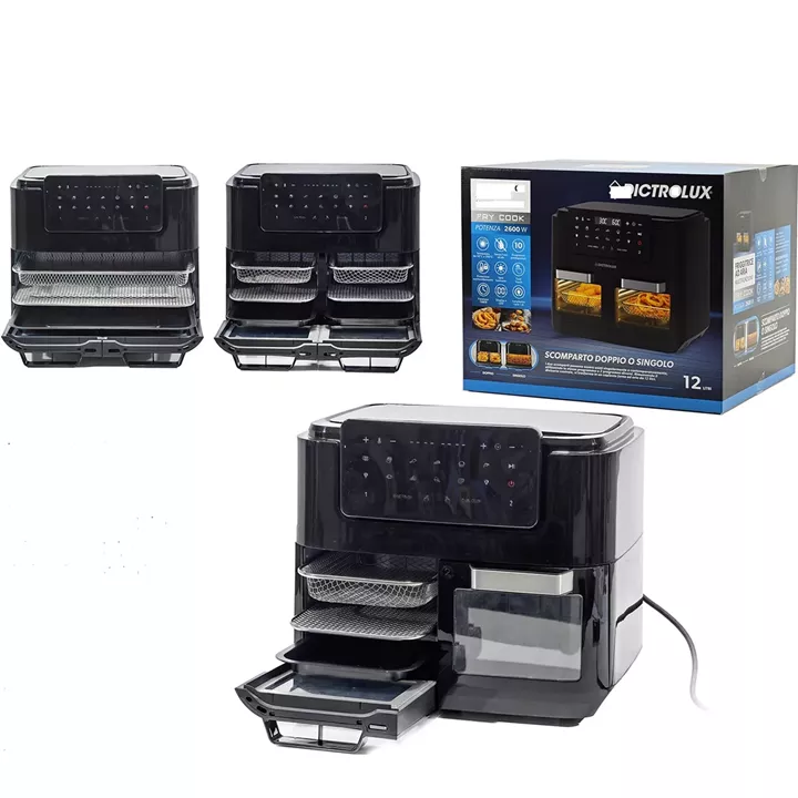 Φριτέζα Αέρος Dictrolux Μαύρο Πλαστικό/Μεταλλικό Χωρητικότητα:12l 2600W