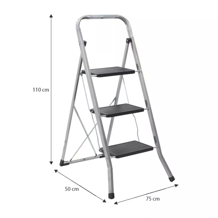 Σκαλοσκαμπό μεταλλικό 3 σκαλιών 70εκ.