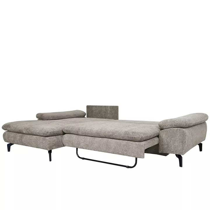 Καναπές Κρεβάτι Γωνιακός ArteLibre Αριστερή Γωνία BANDERA Ανοιχτό Γκρι 263x168x84cm