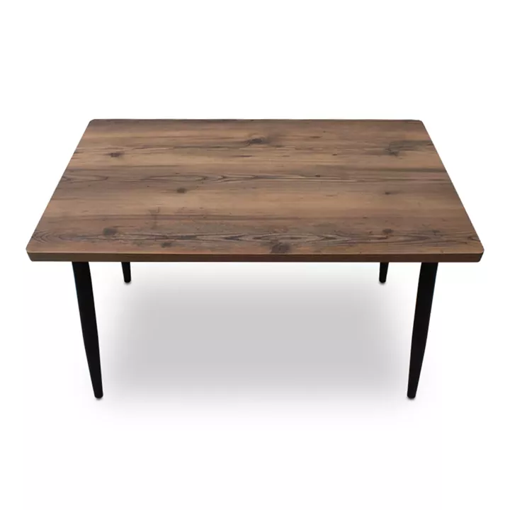 Τραπέζι Levico Megapap Mdf - μεταλλικό χρώμα καπνιστή καρυδιά 120x70x75εκ.