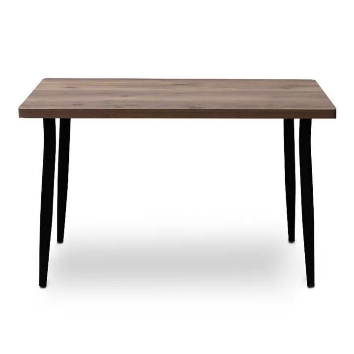 Τραπέζι Levico Megapap Mdf - μεταλλικό χρώμα καπνιστή καρυδιά 120x70x75εκ.