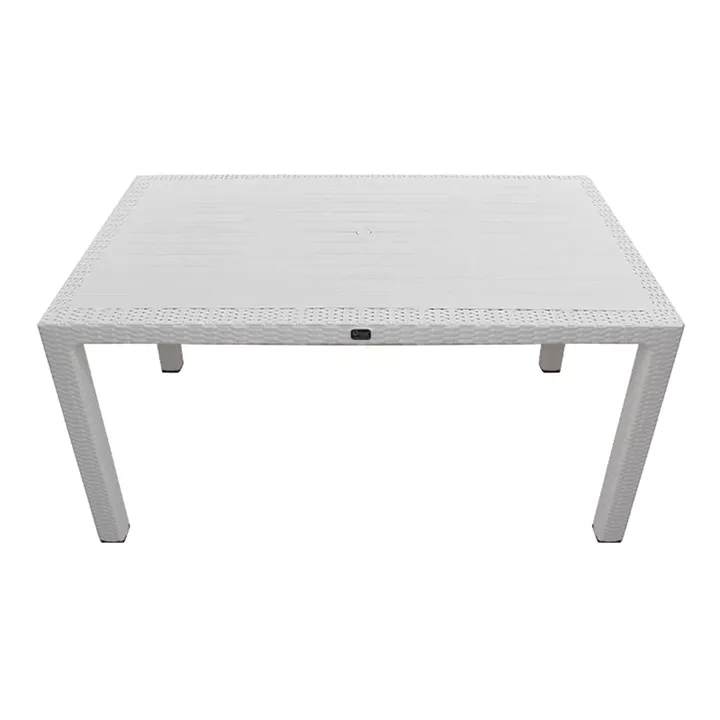 Τραπέζι πολυπροπυλενίου Kalan Megapap χρώμα λευκό 150x90x75εκ.