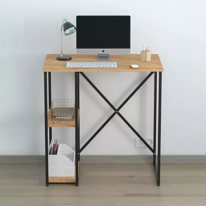 Γραφείο εργασίας Verno Megapap χρώμα pine oak 90x59,8x92,8εκ.