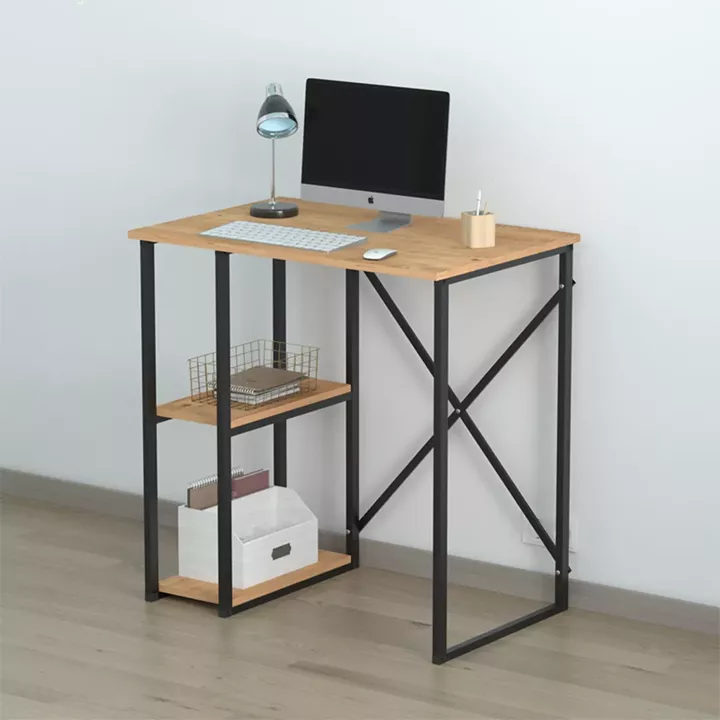 Γραφείο εργασίας Verno Megapap χρώμα pine oak 90x59,8x92,8εκ.