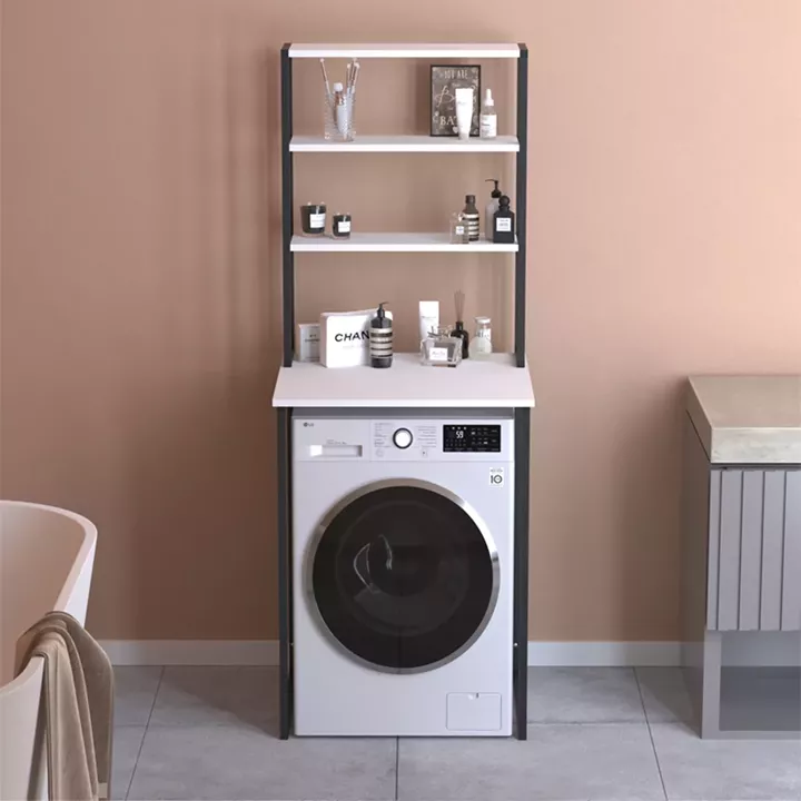 Έπιπλο πλυντηρίου Bobby Megapap χρώμα λευκό 67x60x178εκ.