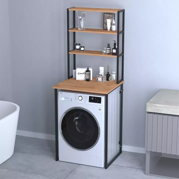 Έπιπλο πλυντηρίου Bobby Megapap χρώμα pine oak 67x60x178εκ.