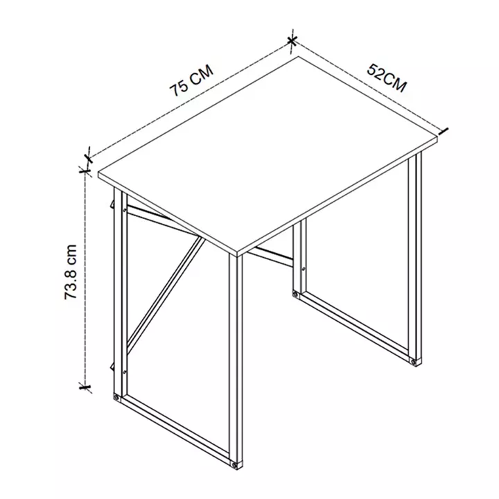 Γραφείο εργασίας Verne Megapap χρώμα pine oak 75x52x73,8εκ.