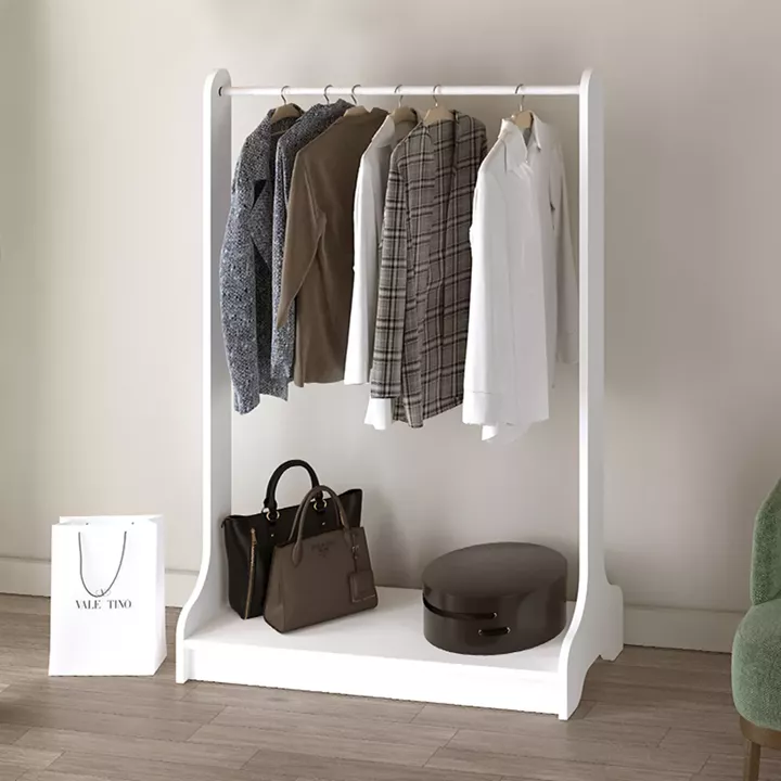 Έπιπλο εισόδου Belgum Megapap χρώμα λευκό 87,3x35x128εκ.