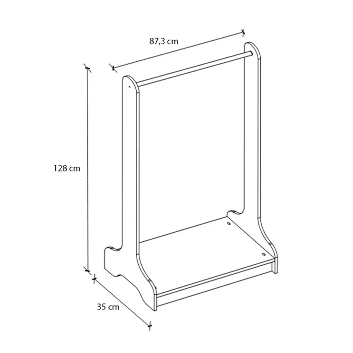 Έπιπλο εισόδου Belgum Megapap χρώμα pine oak 87,3x35x128εκ.
