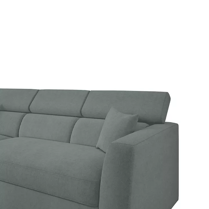 Καναπές Γωνιακός ArteLibre Αριστερή Γωνία AUDREY Ανοιχτό Γκρι 243x174x80/91cm