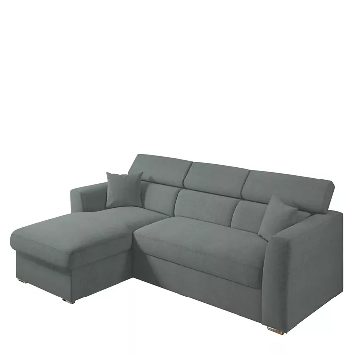 Καναπές Γωνιακός ArteLibre Αριστερή Γωνία AUDREY Ανοιχτό Γκρι 243x174x80/91cm