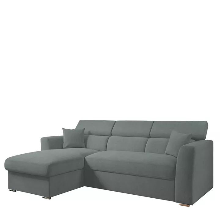 Καναπές Γωνιακός ArteLibre Αριστερή Γωνία AUDREY Ανοιχτό Γκρι 243x174x80/91cm