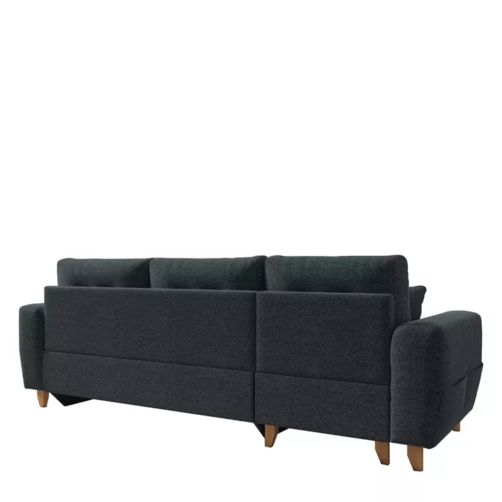 Καναπές Γωνιακός ArteLibre Αναστρέψιμη Γωνία JESSIE 235x160x85cm Σκούρο Γκρι