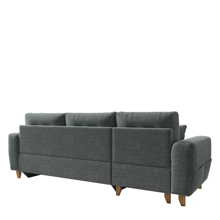 Καναπές Γωνιακός ArteLibre Αναστρέψιμη Γωνία JESSIE 235x160x85cm Ανοιχτό Γκρι