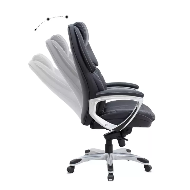 Καρέκλα γραφείου διευθυντική Duke Megapap από τεχνόδερμα χρώμα μαύρο 72x70x120/125εκ.