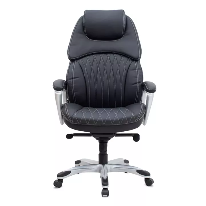 Καρέκλα γραφείου διευθυντική Duke Megapap από τεχνόδερμα χρώμα μαύρο 72x70x120/125εκ.