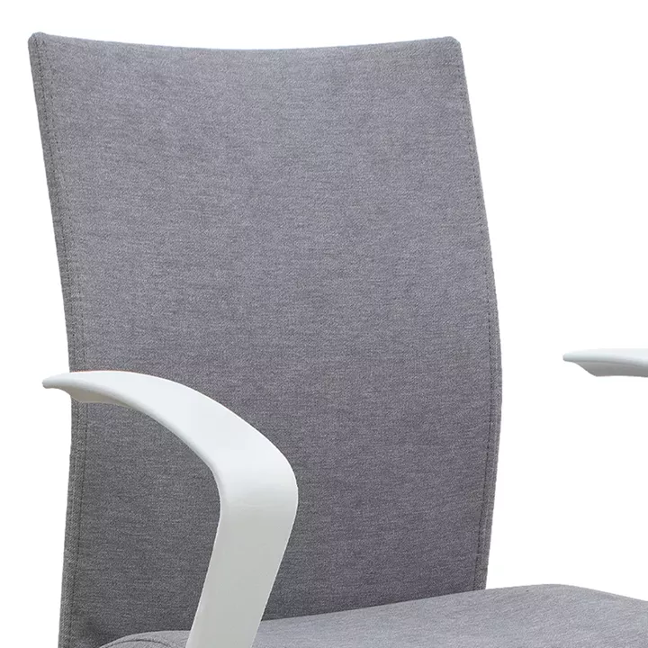 Καρέκλα γραφείου Berlin Megapap υφασμάτινη χρώμα γκρι - λευκό 64x63x89/96εκ.