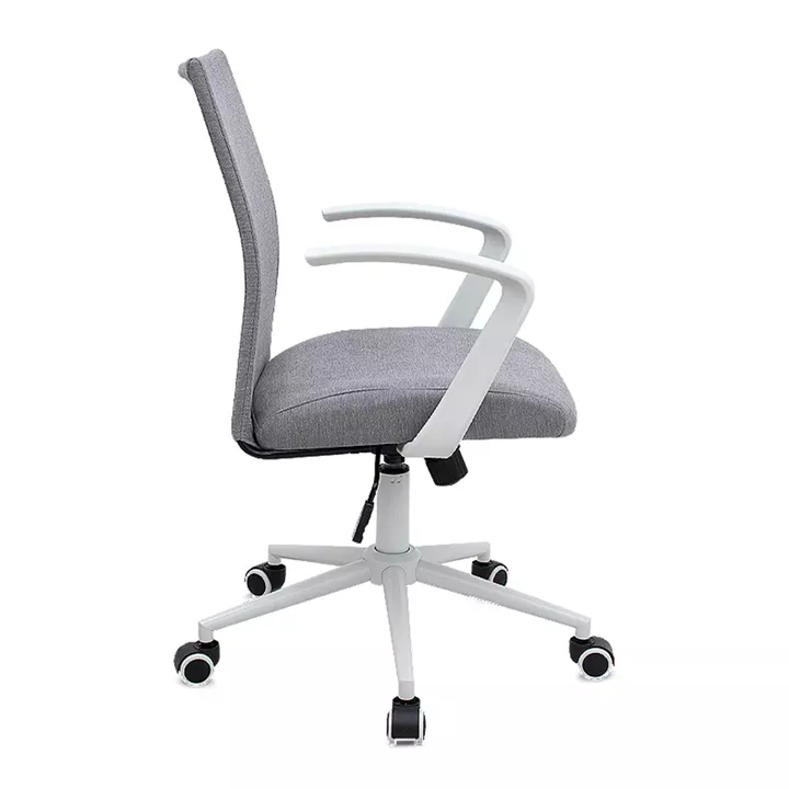 Καρέκλα γραφείου Berlin Megapap υφασμάτινη χρώμα γκρι - λευκό 64x63x89/96εκ.