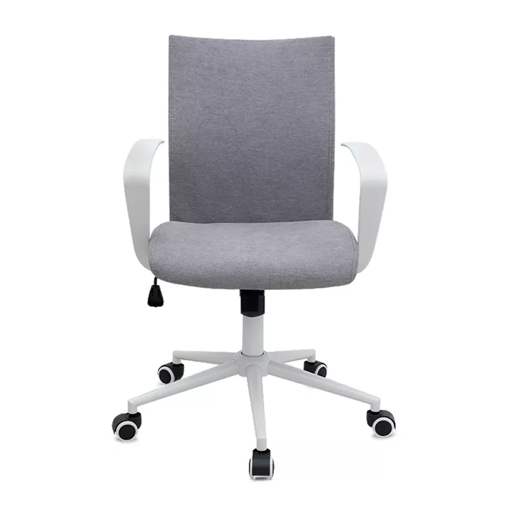 Καρέκλα γραφείου Berlin Megapap υφασμάτινη χρώμα γκρι - λευκό 64x63x89/96εκ.