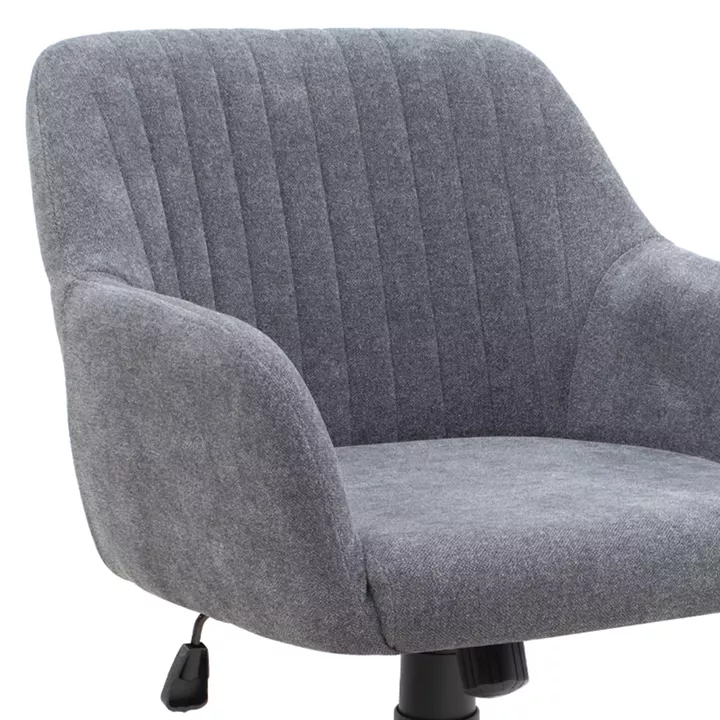 Καρέκλα γραφείου Alice Megapap υφασμάτινη χρώμα γκρι 61x61x80/90εκ.