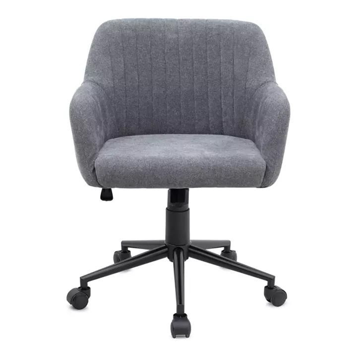 Καρέκλα γραφείου Alice Megapap υφασμάτινη χρώμα γκρι 61x61x80/90εκ.