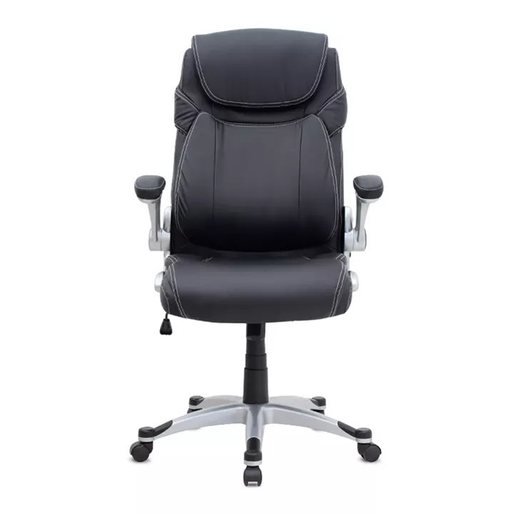 Καρέκλα γραφείου διευθυντική Gustavo Megapap από τεχνόδερμα χρώμα μαύρο 69x65x116/126εκ.