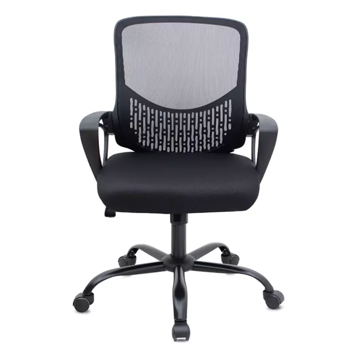 Καρέκλα γραφείου Freda Megapap με ύφασμα Mesh χρώμα μαύρο 65x65x90/100εκ.