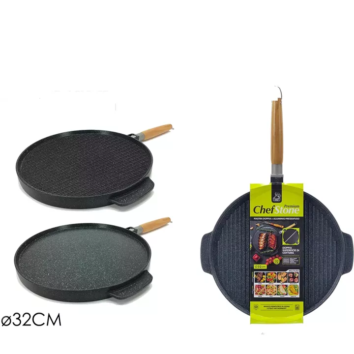 Τηγάνι Chef Stone ArteLibre Αντικολλητικό Μαύρο Αλουμίνιο 32CM