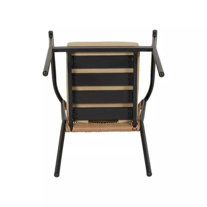 Πολυθρόνα Κήπου ArteLibre MANDRAKA Μαύρο/Φυσικό Αλουμίνιο/Rattan 57x61x78cm