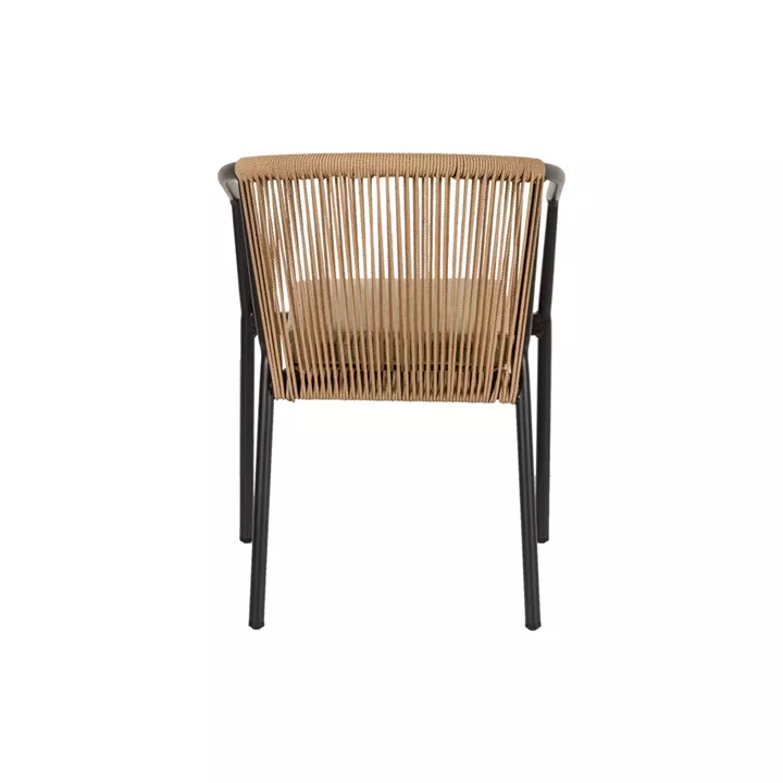 Πολυθρόνα Κήπου ArteLibre MANDRAKA Μαύρο/Φυσικό Αλουμίνιο/Rattan 57x61x78cm