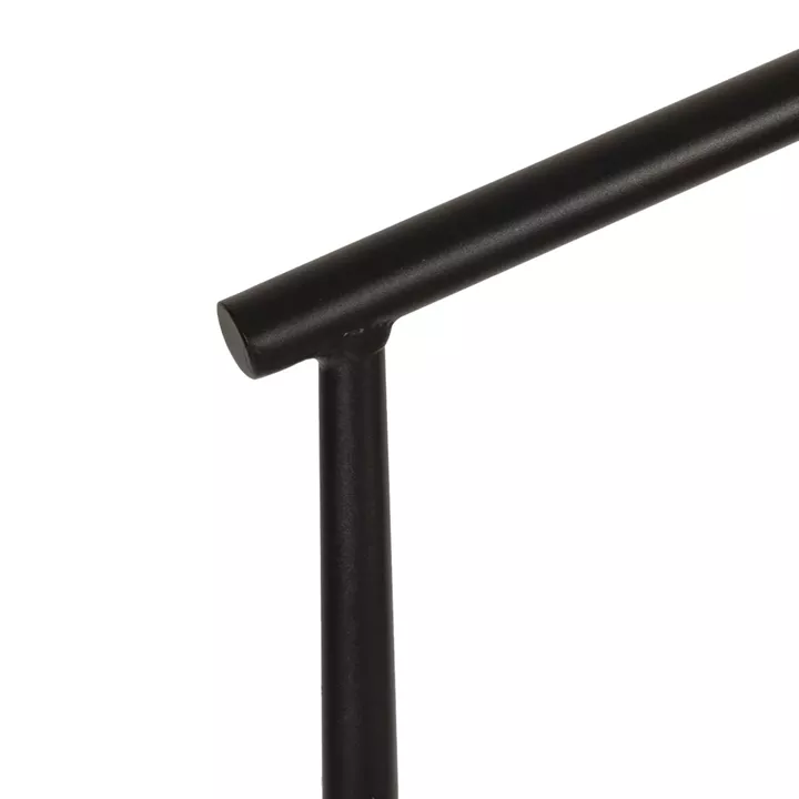 Σκαμπό ArteLibre MANDRAKA Μαύρο/Φυσικό Αλουμίνιο/Rattan 56x63x108cm