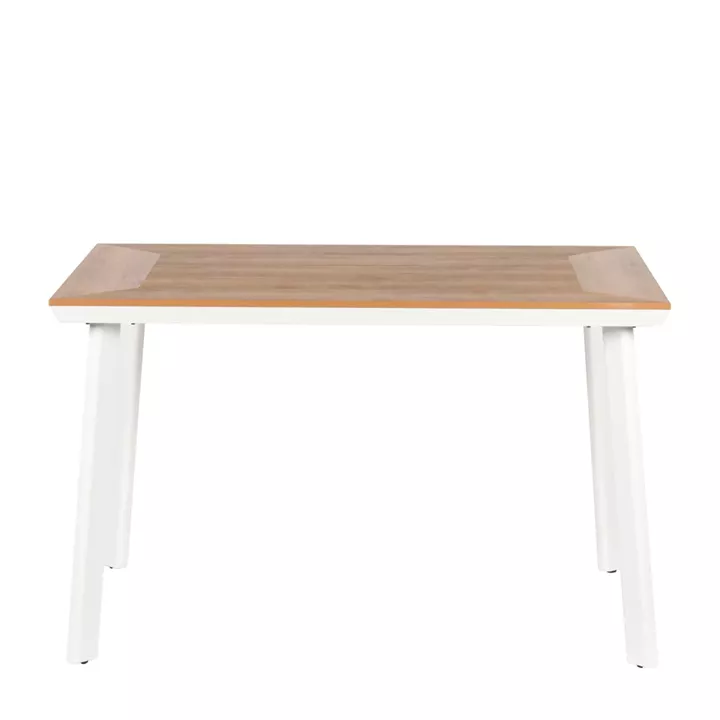 Τραπέζι Κήπου ArteLibre EPUPA Λευκό/Καρυδί Αλουμίνιο/Ξύλο 120x80x73cm