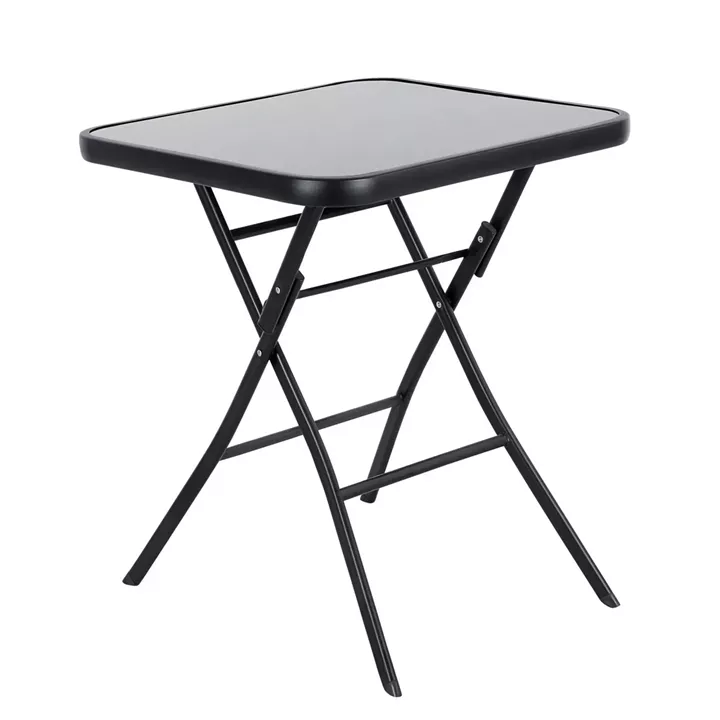 Τραπέζι Μεταλλικό ArteLibre Πτυσσόμενο TAURUS Μαύρο 60x60x70cm