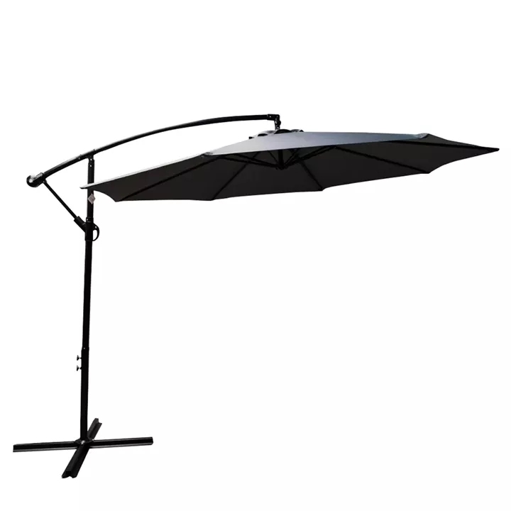Ομπρέλα Κήπου ArteLibre Κρεμαστή ISLAY Γκρι/Μαύρο Μέταλλο/Ύφασμα Φ3x2.45m