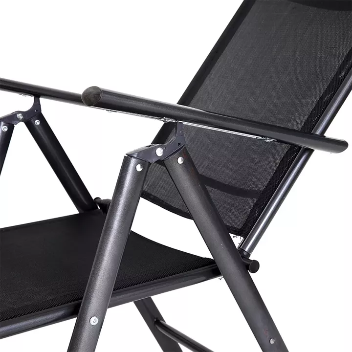 Καρέκλα Πτυσσόμενη ArteLibre ORKNEY Μαύρο Μέταλλο/Ύφασμα 46x44x108cm