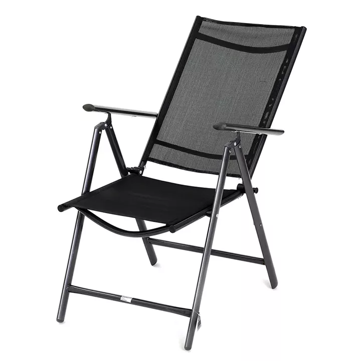 Καρέκλα Πτυσσόμενη ArteLibre ORKNEY Μαύρο Μέταλλο/Ύφασμα 46x44x108cm