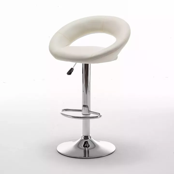 Σκαμπό Bar ArteLibre FETT Με Πλάτη Πτυσσόμενο Μπεζ PU/Μέταλλο 54x49x81-103cm